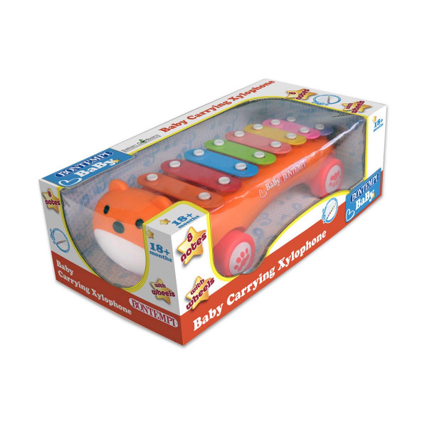Бебешки ксилофон со тркалца, Baby Carrying Xylophone, 8 ноти 