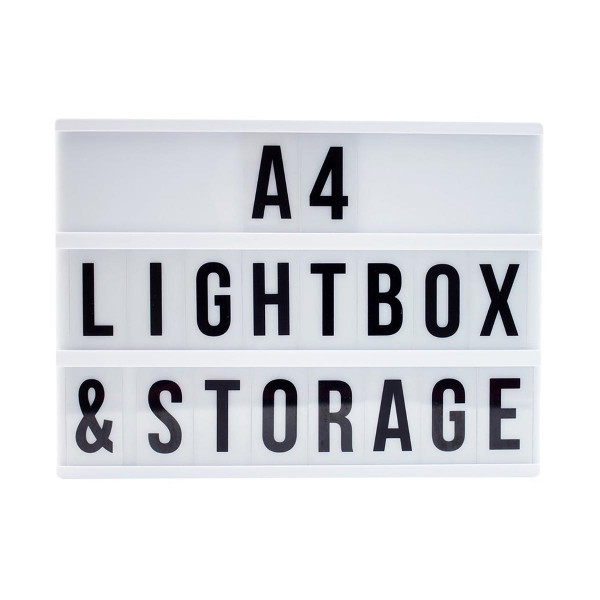 Светлечка табла со букви - LED, A4 Black Lightbox