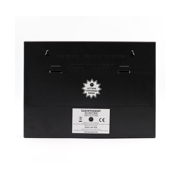Светлечка табла со букви - LED, A4 Black Lightbox