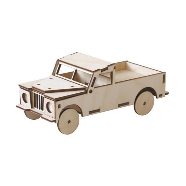 Дрвена фигура на склопување, Flatbed Landrover 