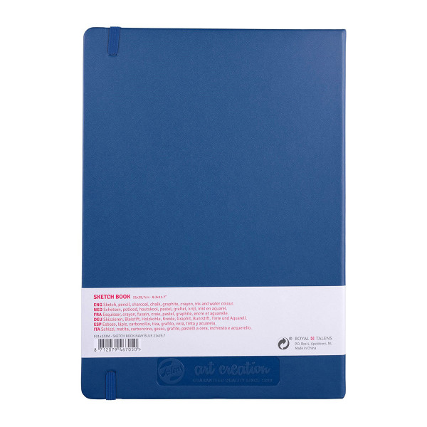 Скицник, Talens Art Creation, 21 x 29.7 цм, navy blue 