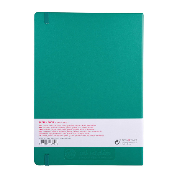 Скицник, Talens Art Creation, 21 x 29.7 цм, forest green 