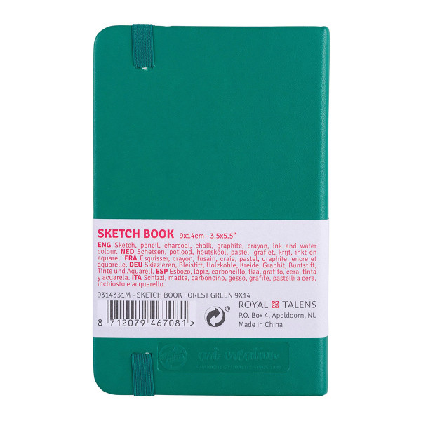 Скицник, Talens Art Creation, 9 x 14 цм, forest green 