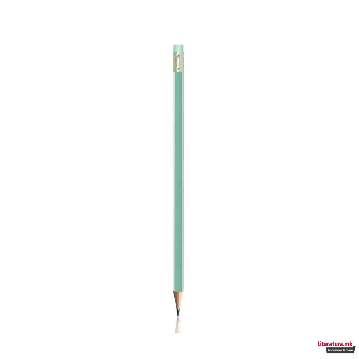 Дрвен молив со гума, S-Cool - Pastel, HB, 5 бои
