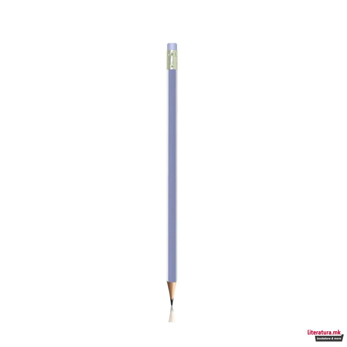Дрвен молив со гума, S-Cool - Pastel, HB, 5 бои