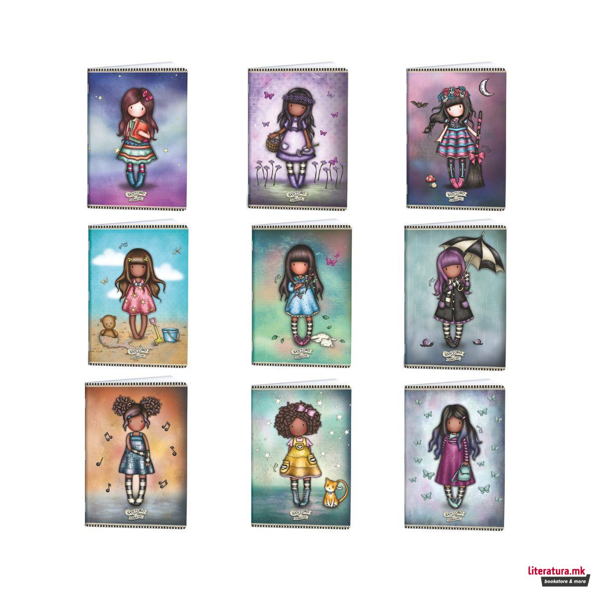 Тетратка, Lipa Mill/ Mar-Mar, Santoro - Gorjuss, A4, коцки