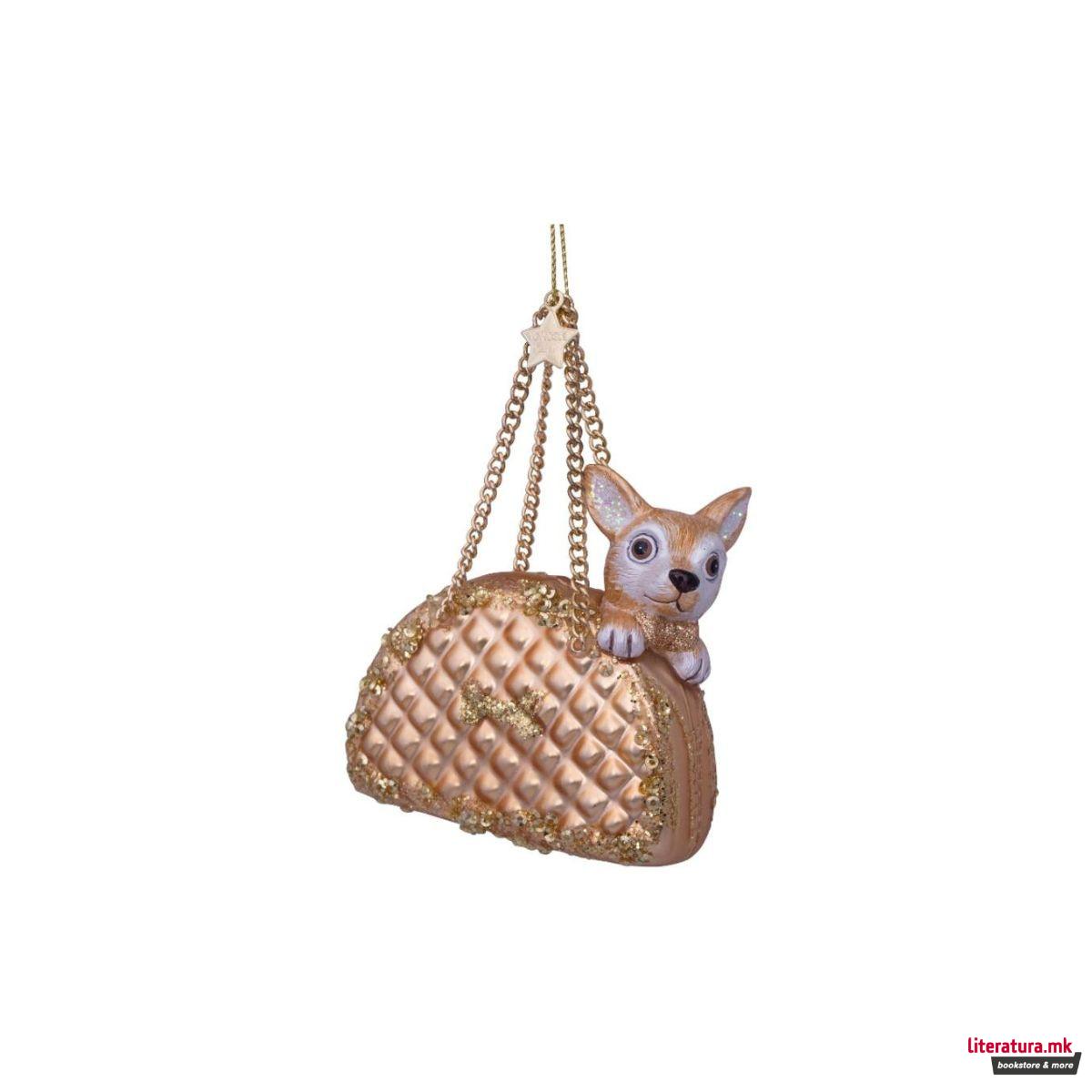 Лампион, Dog in a Gold Bag, 10cm