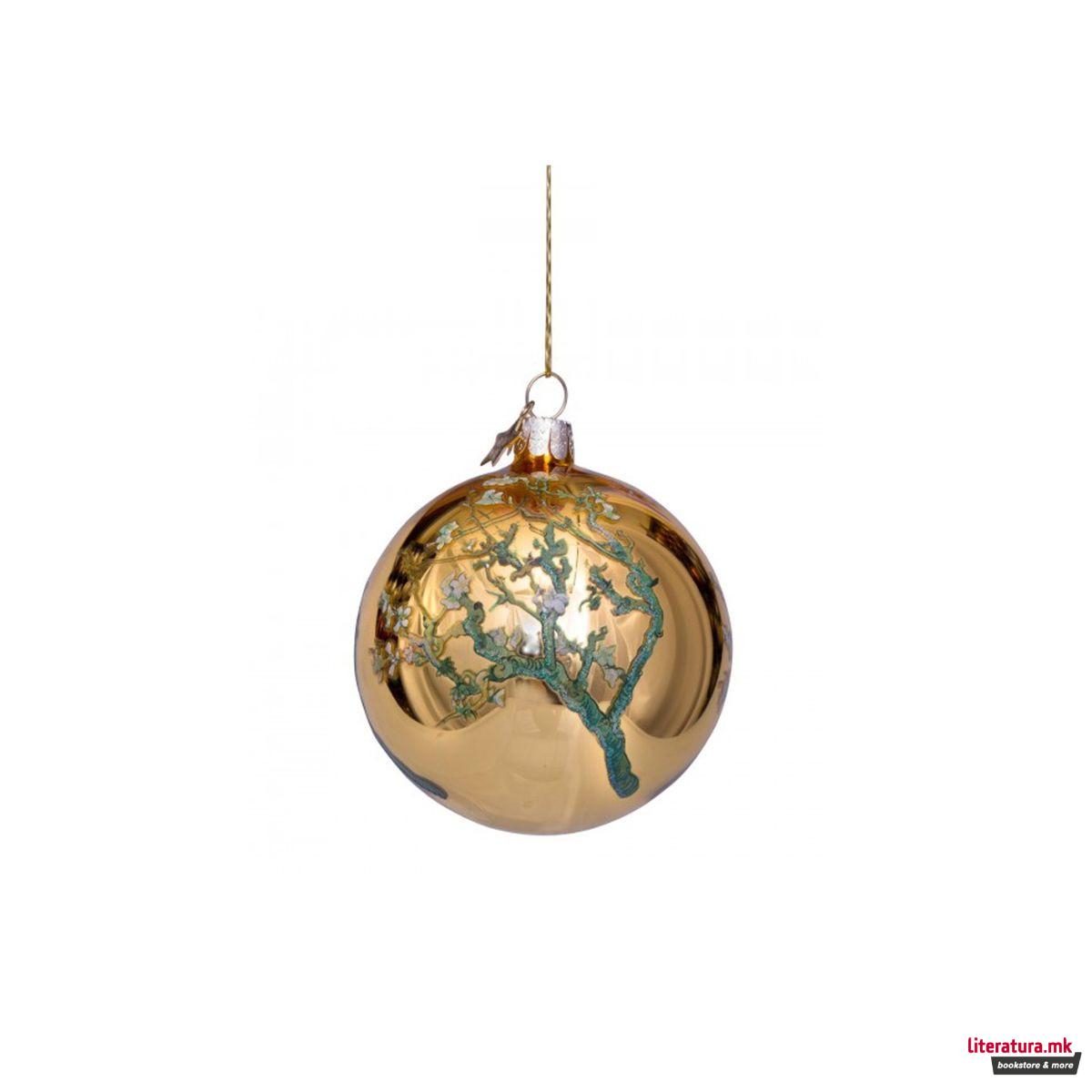 Лампион, Gold with almond blossom, Ø8cm