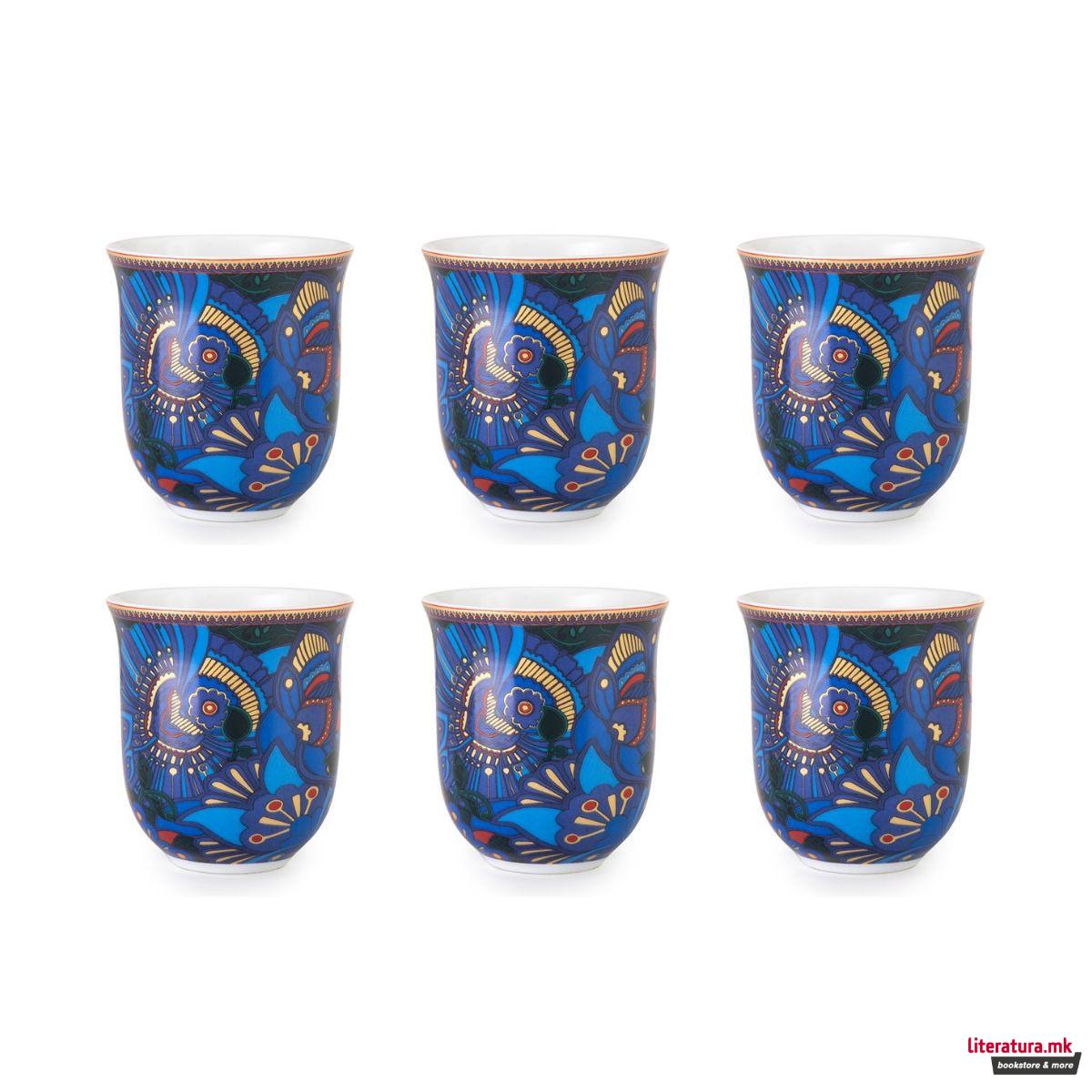 Сет од 6 шолји за кафе, Kashmir, 90ml
