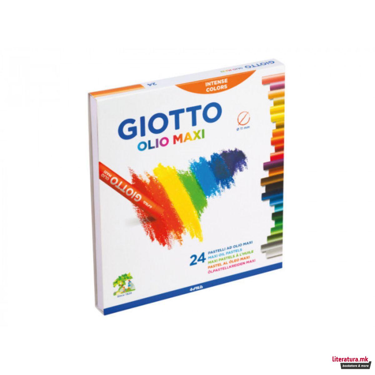 Мрсни боички, Giotto, Olio Maxi, 24 бои, Ø11 мм