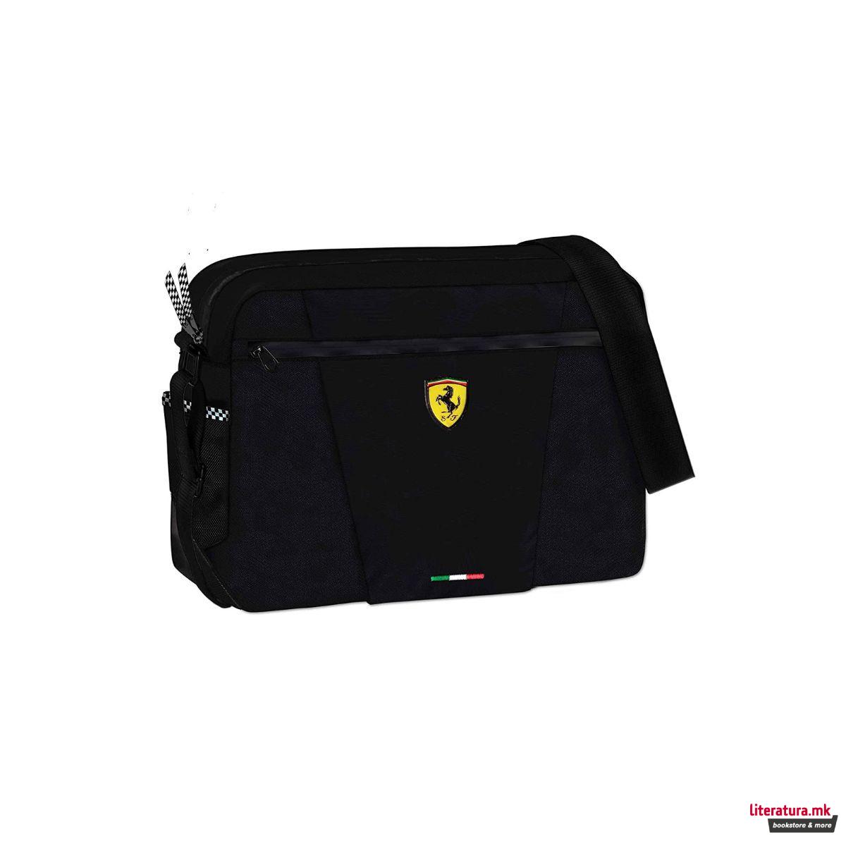 Торба за лаптоп, Messanger Scuderia, црнa