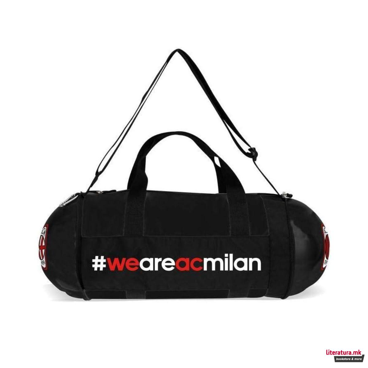Торба за спорт во форма на фудбалска топка, AC Milan 