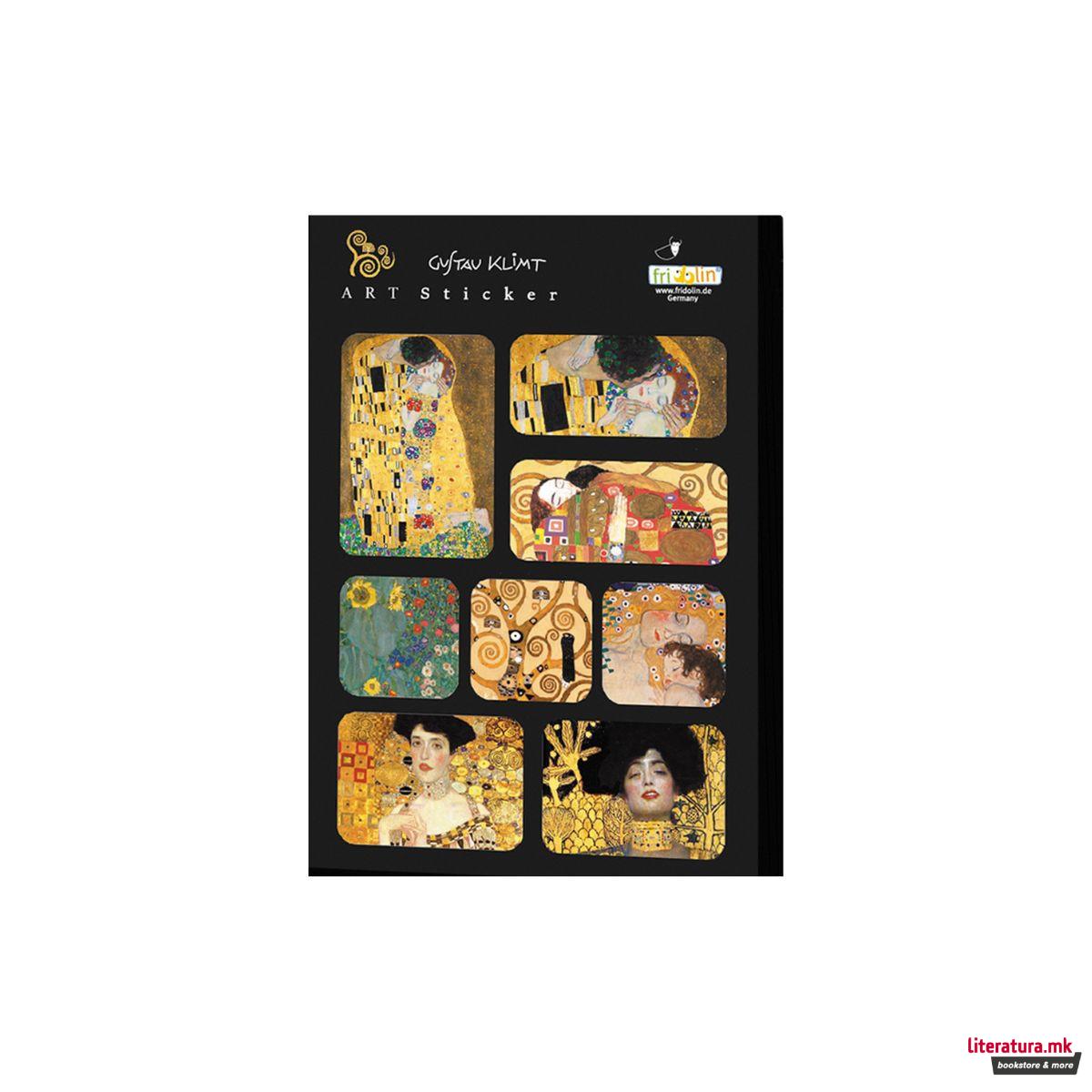 Сет од 8 уметнички стикери, Gustav Klimt 