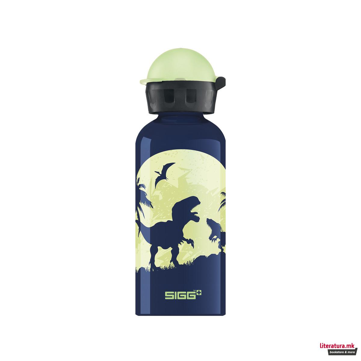 Детско шише за вода, Sigg, Glow Moon Dinos, 400мл 