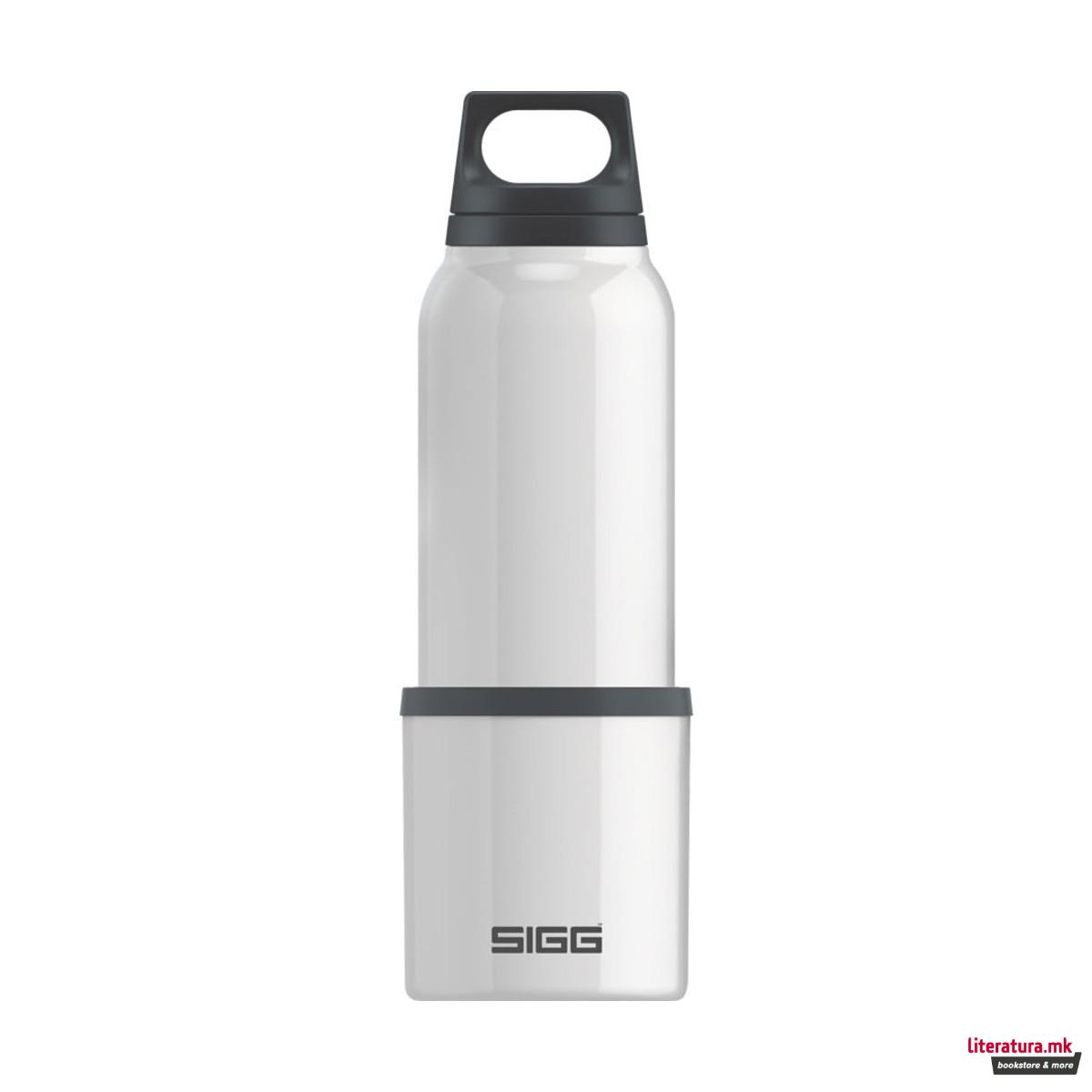 Термос со чаша, Sigg, Hot & Cold Thermo White + Cup, 500мл