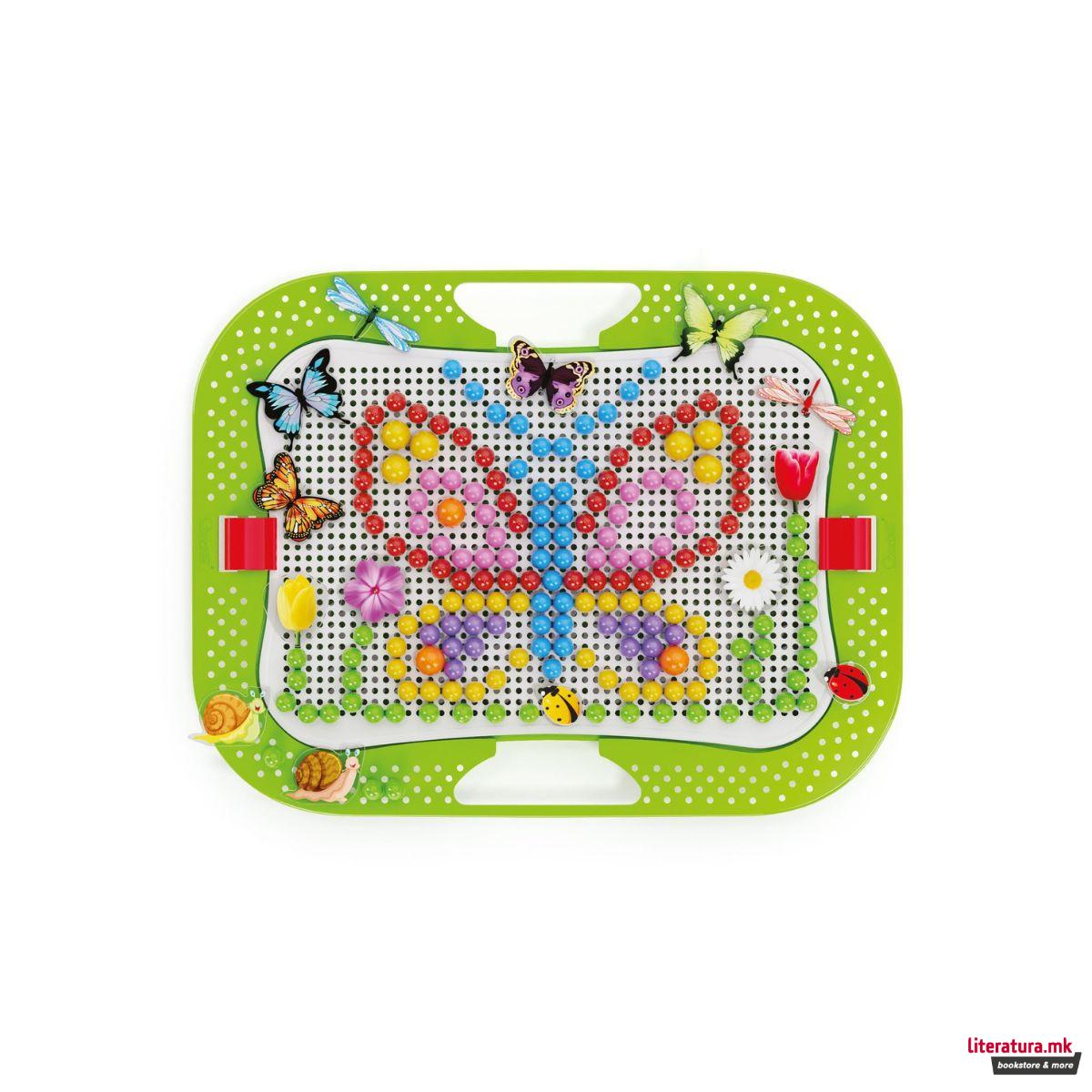 Табла со пинови и фигури, Nature Fun Bugs & Pegs, 316 парчиња 