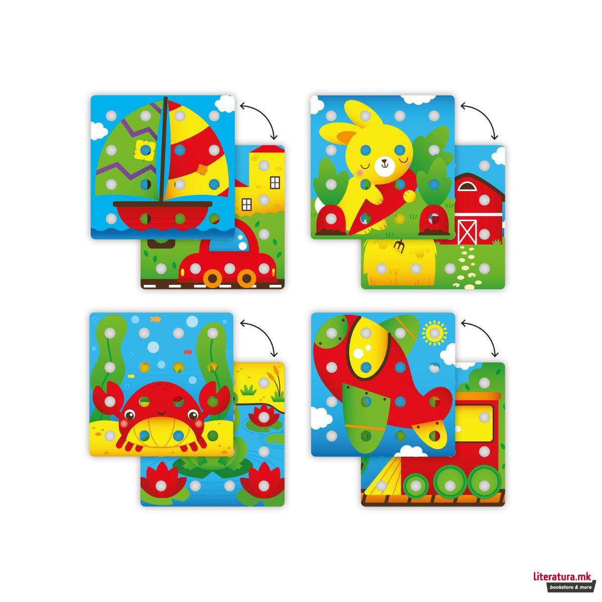 Табла со пинови, Jumbo Peggy, 20 парчиња 