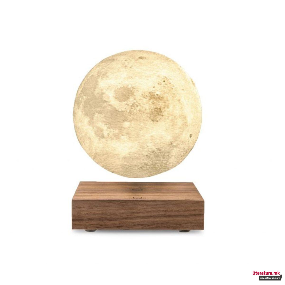 Паметна ламба - Месечина, Smart Moon Lamp, дрво - орев 