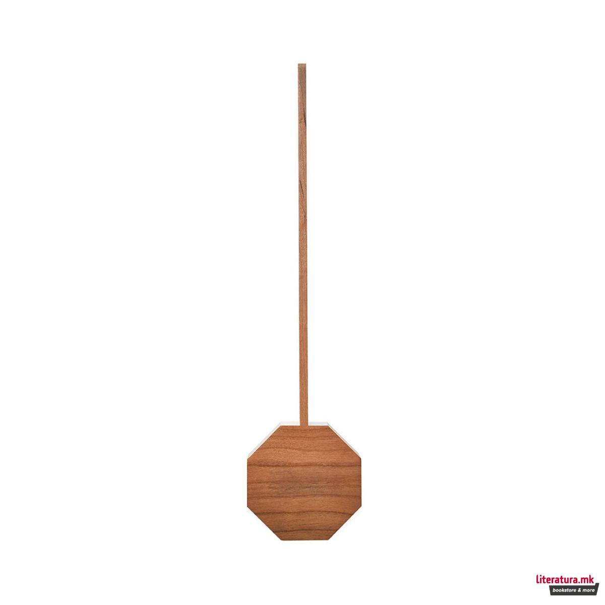 Часовник/Ламба, Octagon One Plus Portable Alarm Clock Desk Light, дрво - цреша
