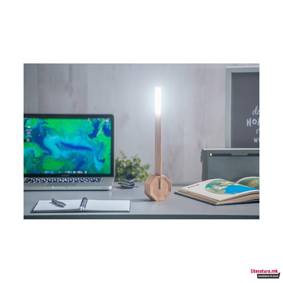 Ламба за биро, Octagon One Portable Light, дрво - јавор