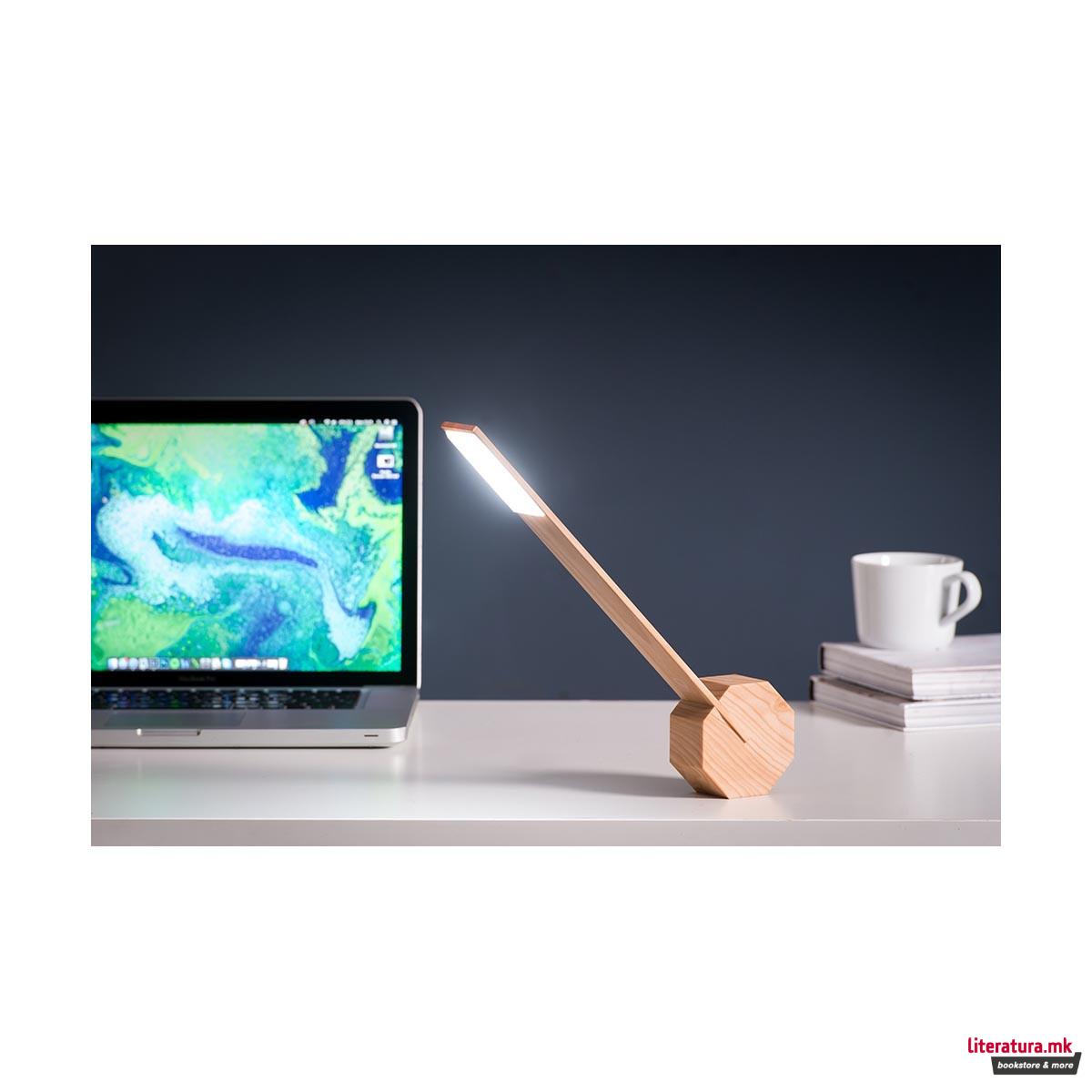 Ламба за биро, Octagon One Portable Light, дрво - јавор
