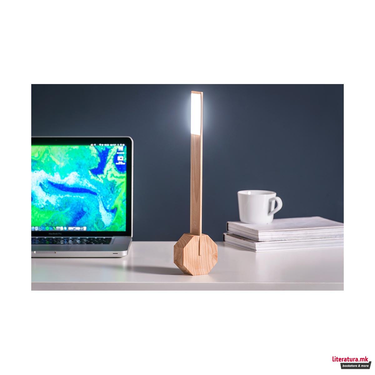 Ламба за биро, Octagon One Portable Light, дрво - јавор