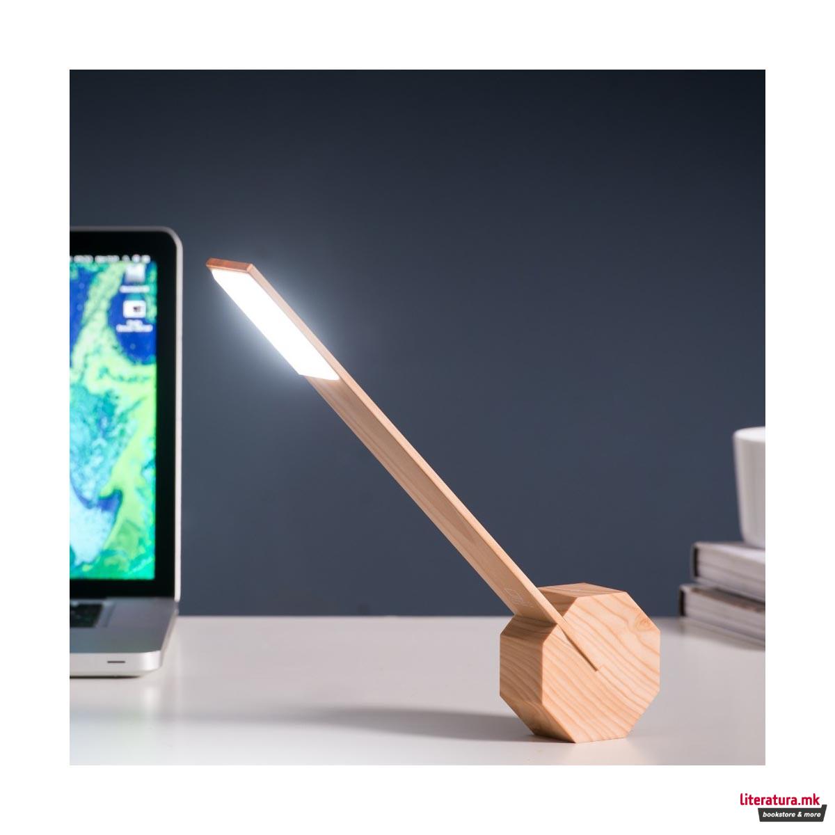 Ламба за биро, Octagon One Portable Light, дрво - јавор