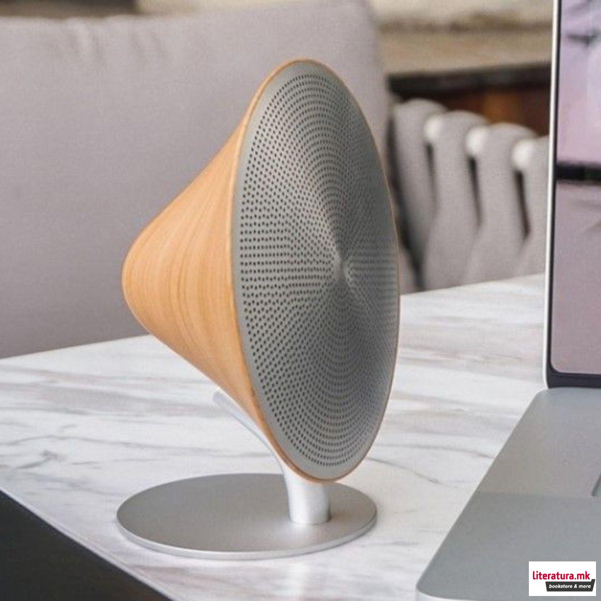 Звучник, Мини Halo Bluetooth Speaker, мал, дрво - бука 