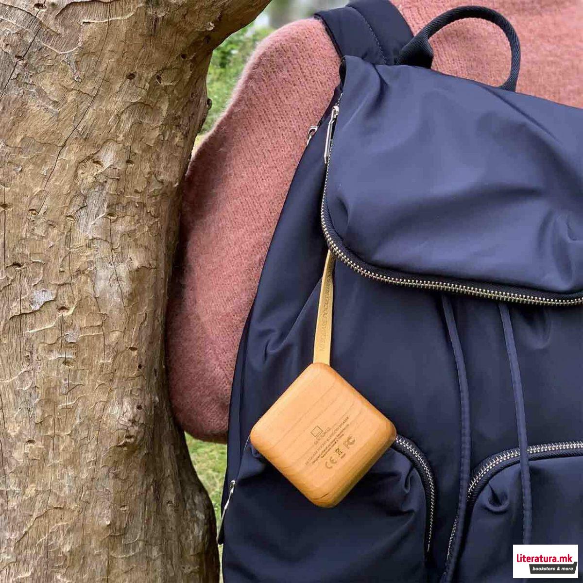 Звучник, Mi Square Pocket Bluetooth Speaker, дрво - цреша 