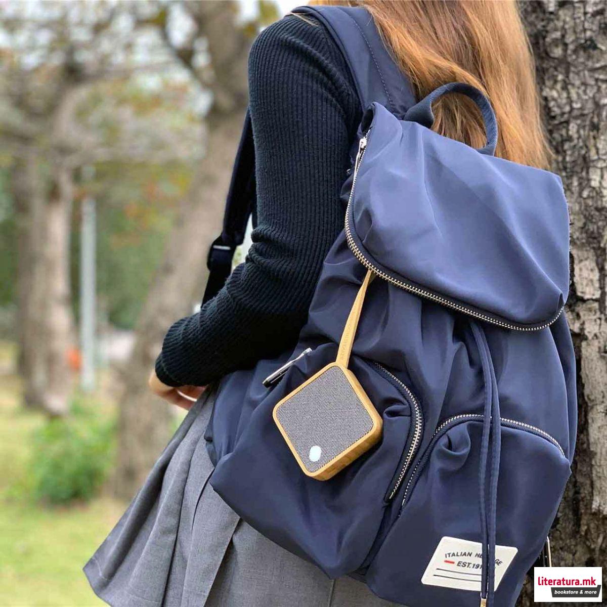 Звучник, Mi Square Pocket Bluetooth Speaker, дрво - цреша 