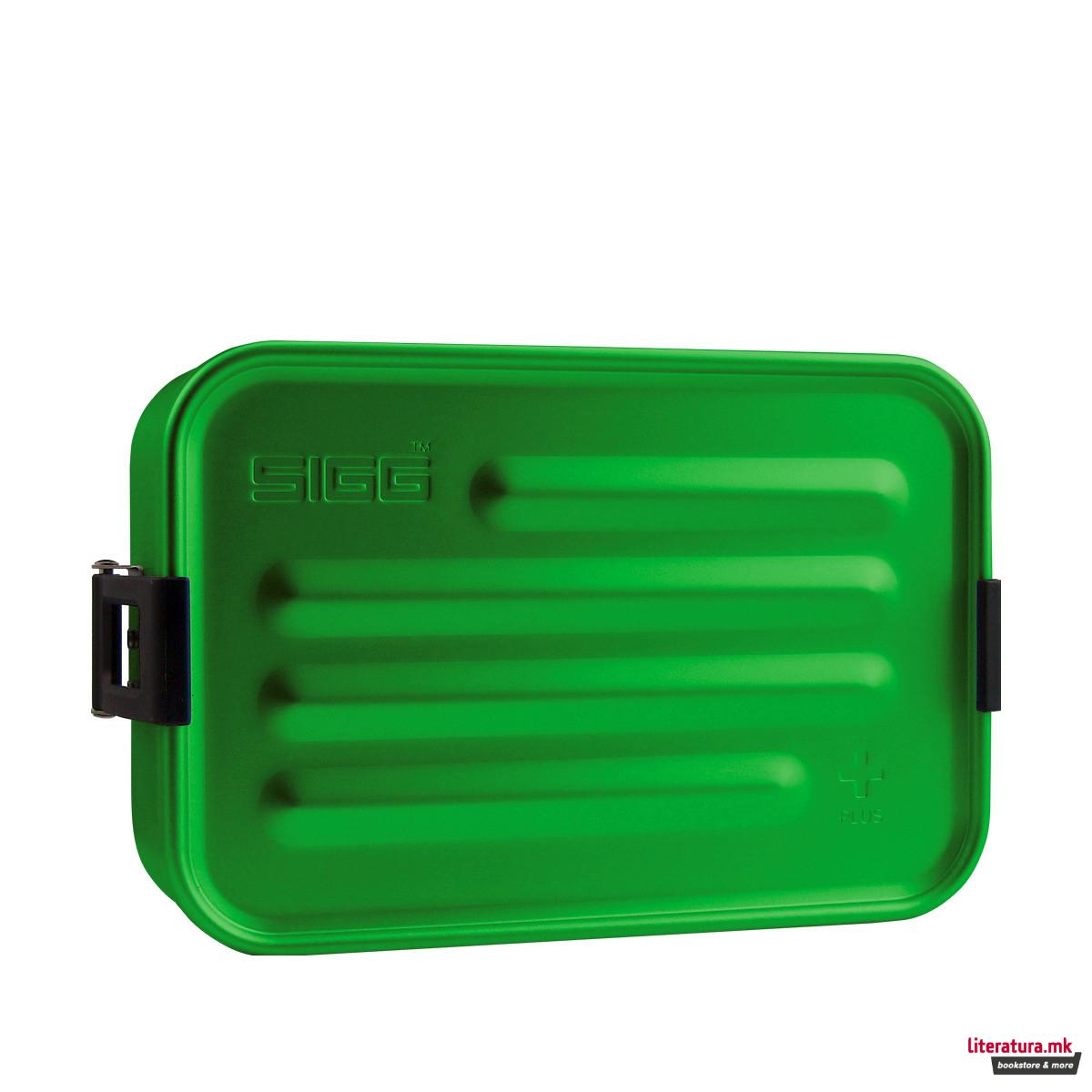 Метална кутија за ужина, Sigg, Metal Box Plus S, Green, мала