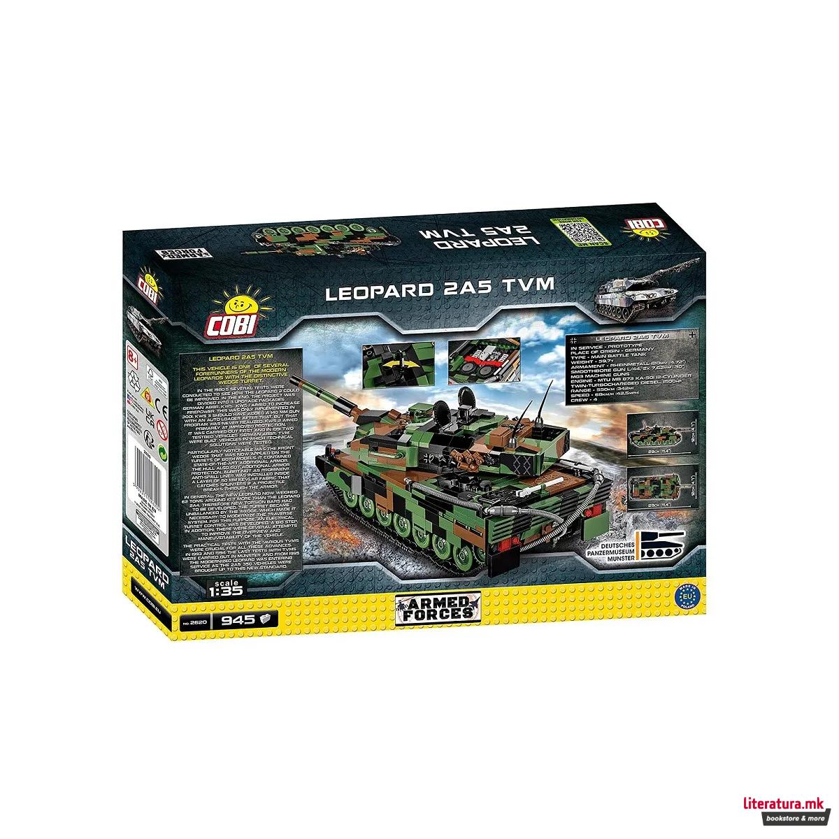 Коцки за градба, Armed Forces, Leopard 2A5 TVM, 945 парчиња