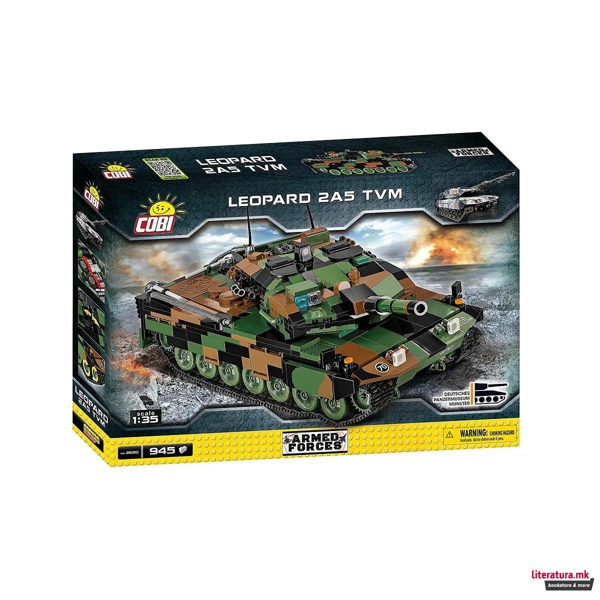 Коцки за градба, Armed Forces, Leopard 2A5 TVM, 945 парчиња