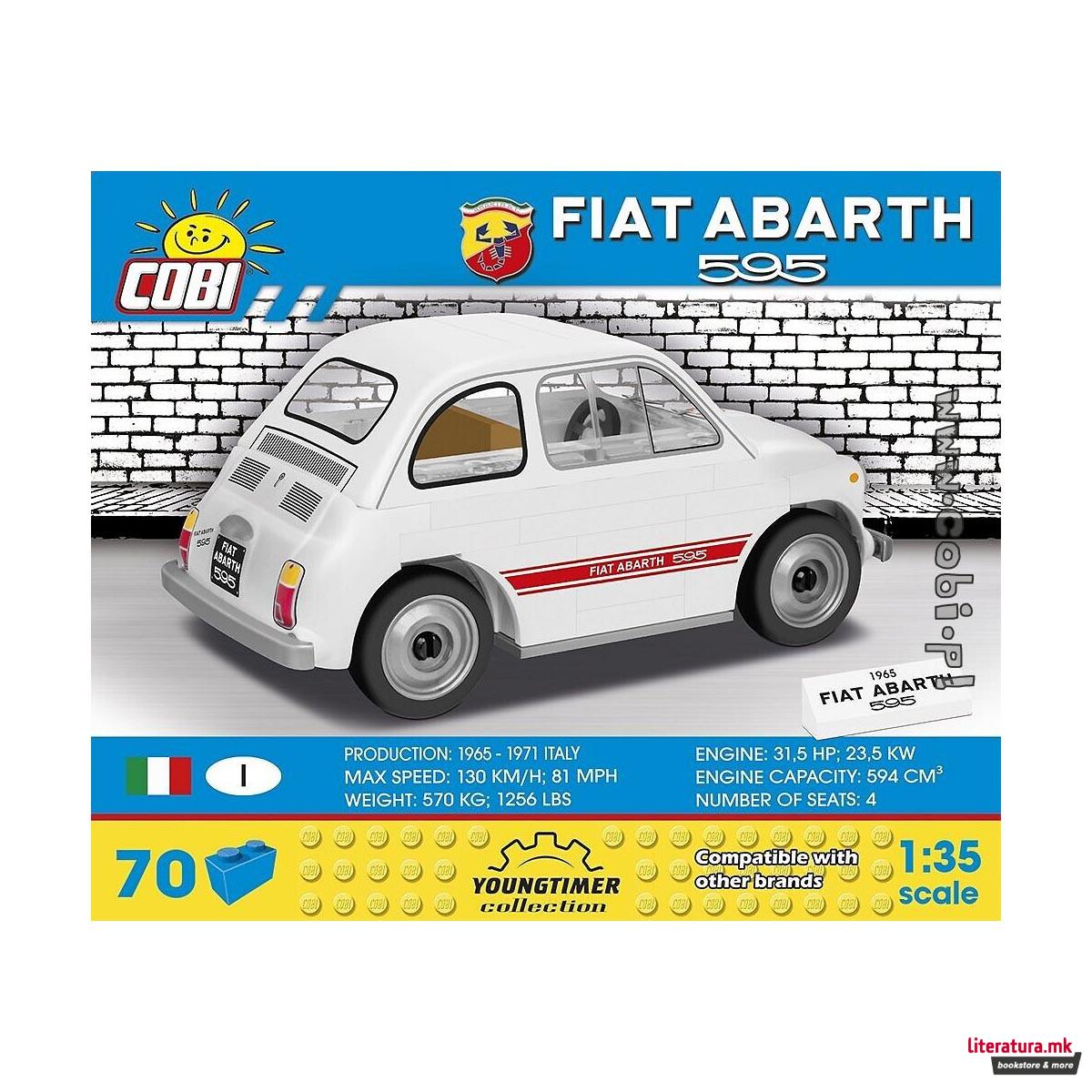 Коцки за градба, Youngtimer Collection, Fiat Abarth 595, 70 парчиња 