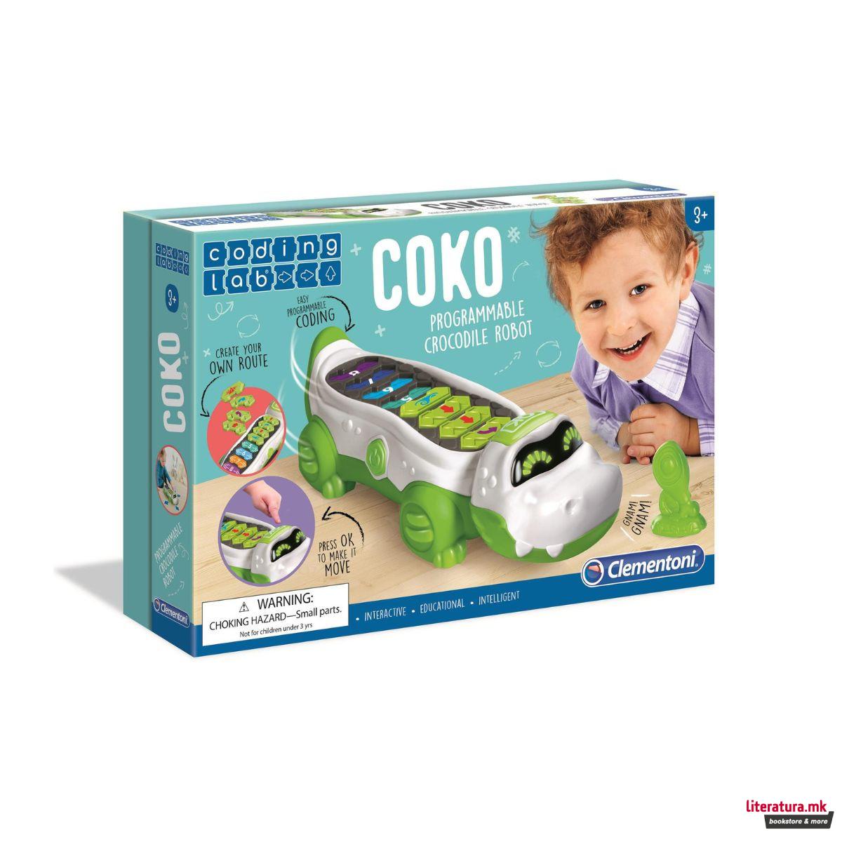 Едукативна играчка - Крокодил, Coding Lab, Coko - Programmable Crocodile Robot