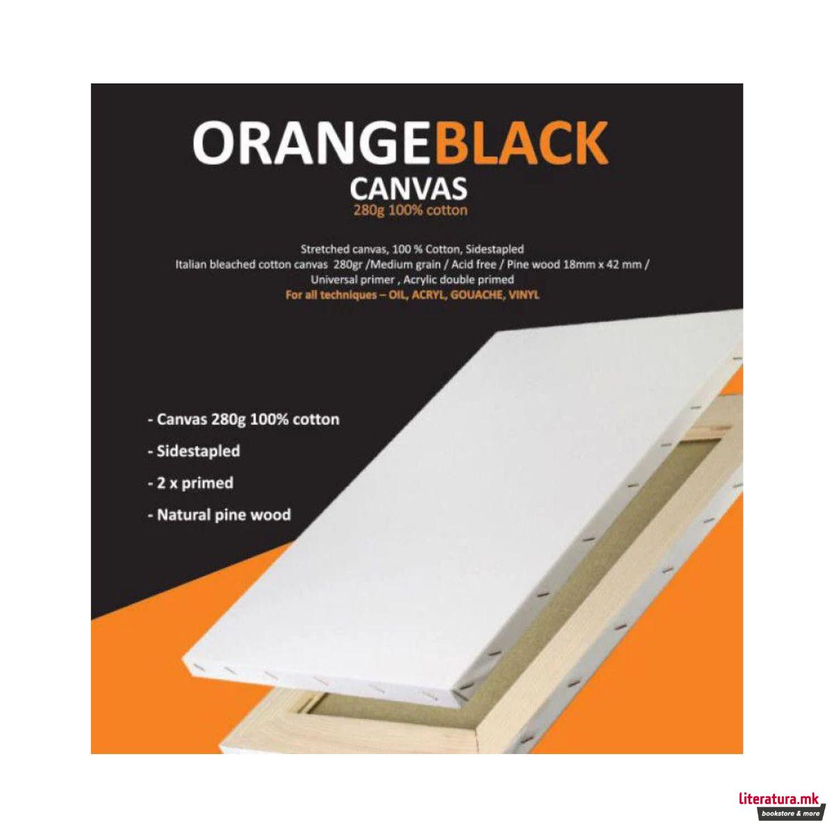 Сликарско платно, CanvArs - OrangeBlack, 30 x 60 cm