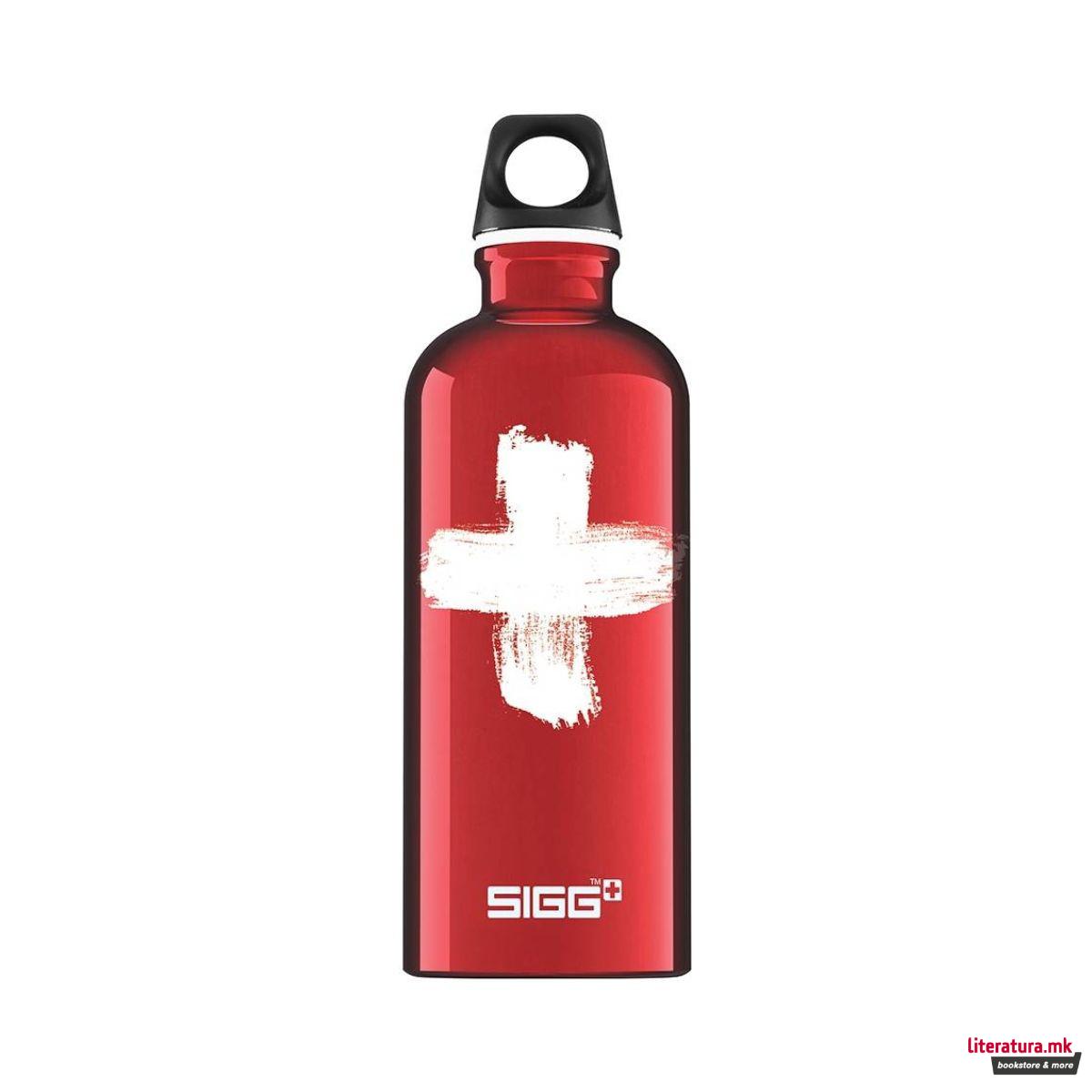 Шише за вода, Sigg, Swiss Red, 600мл
