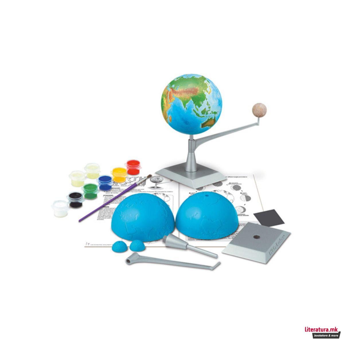 STEM сет, Kidz Labs, Earth-Moon Model Making Kit