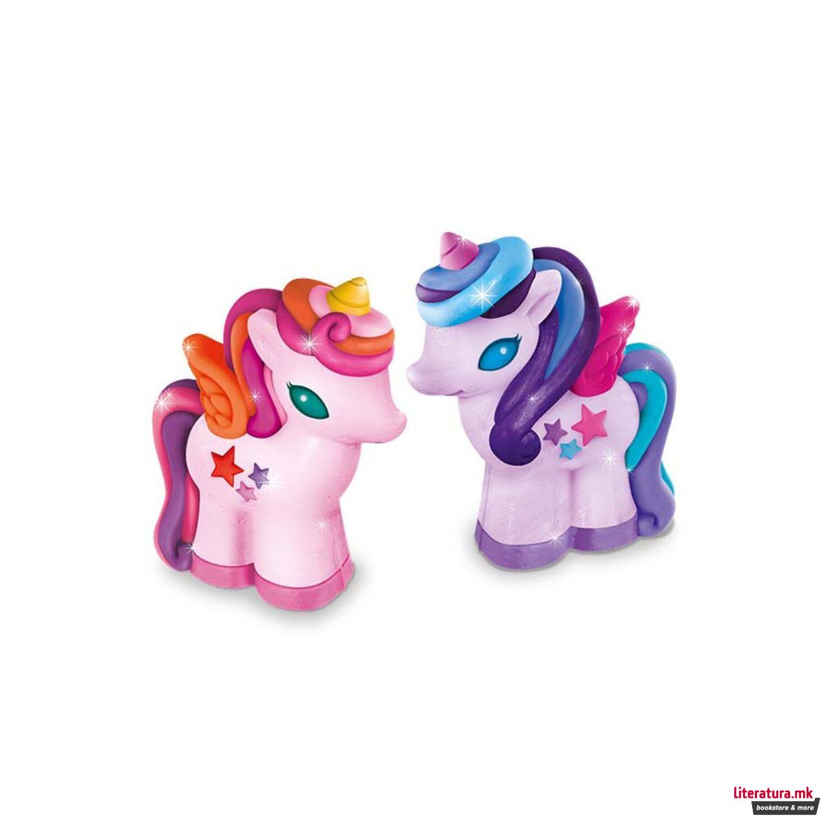 Сет за изработка, 3D Mould and Paint - Glitter, Unicorn 