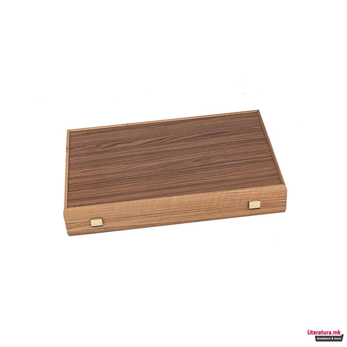 Сет за табла, Premium Handcrafted Walnut/Blue Oak