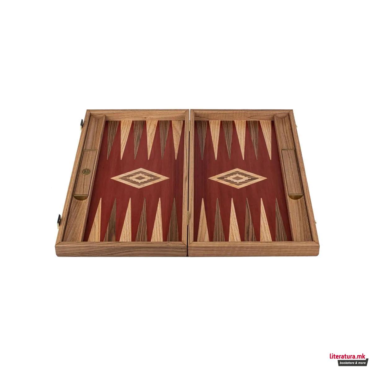 Сет за табла, Premium Handcrafted Walnut/Red Oak