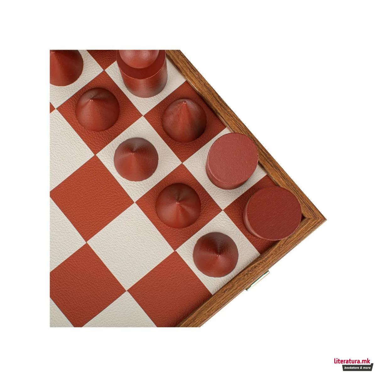 Сет за шах, Bauhaus Style, теракота, 40 x 40 cm