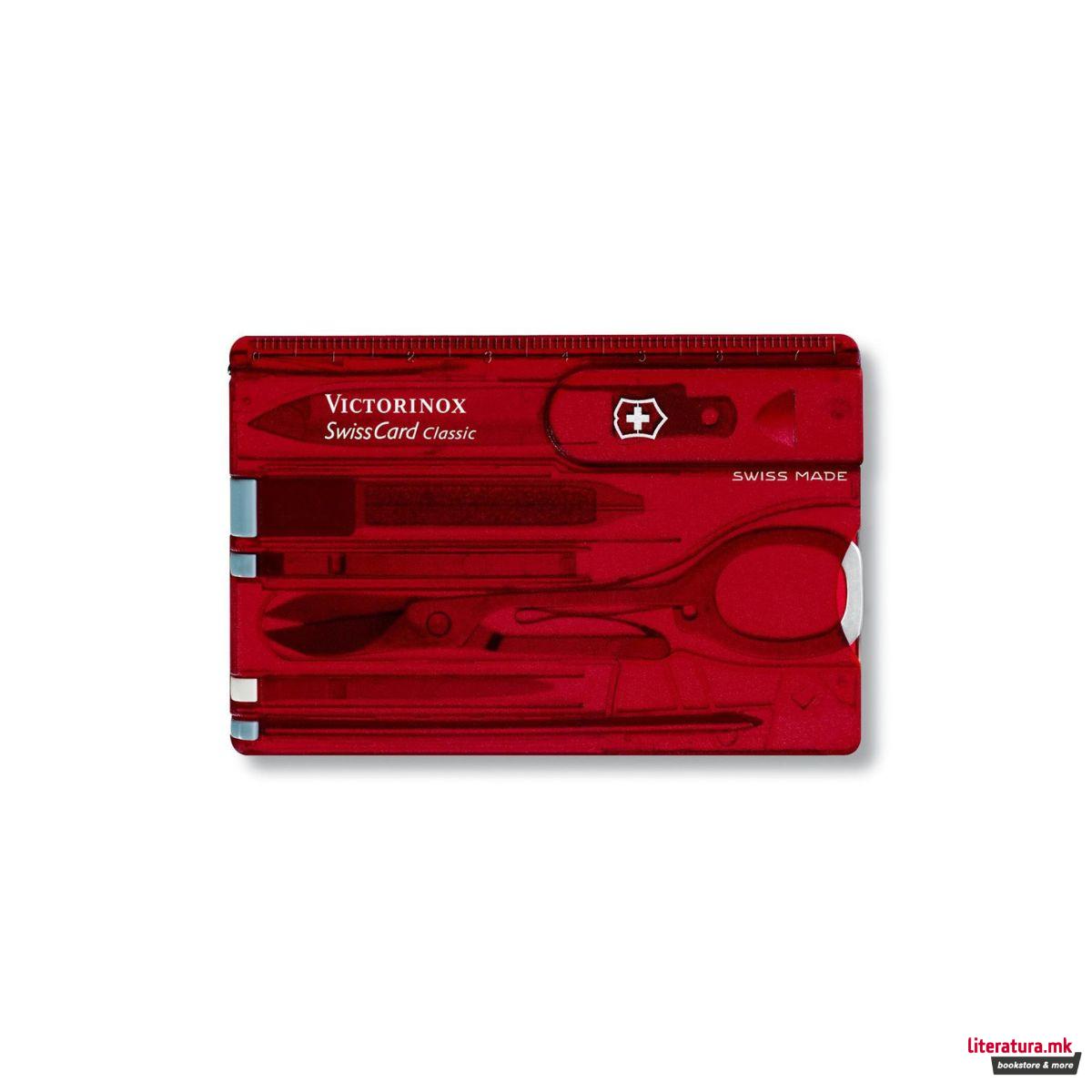 Мултифункционална алатка - картичка, Victorinox, SwissCard - Ruby