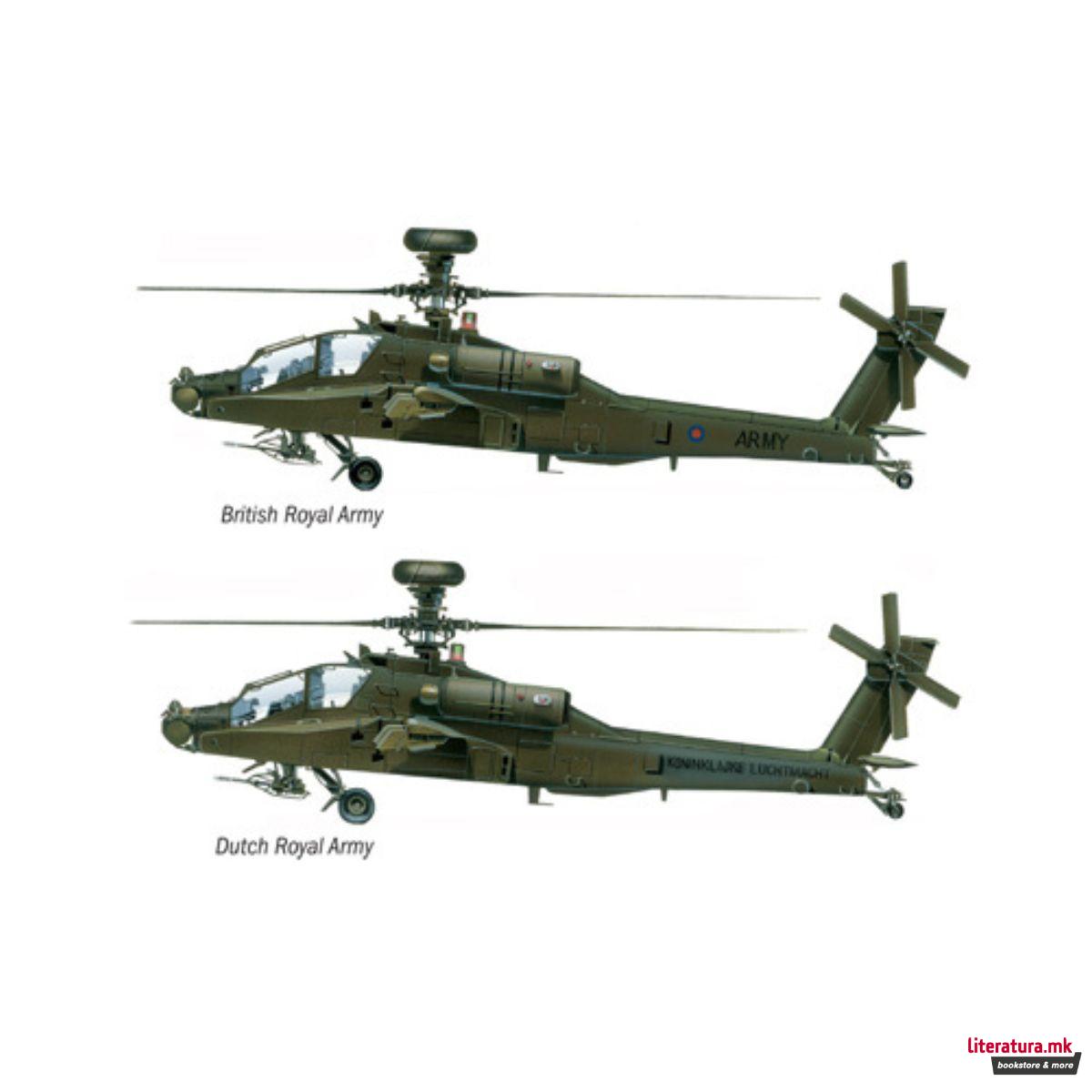 Макета, Helicopters, AH - 64 D Apache Longbow, 1:72