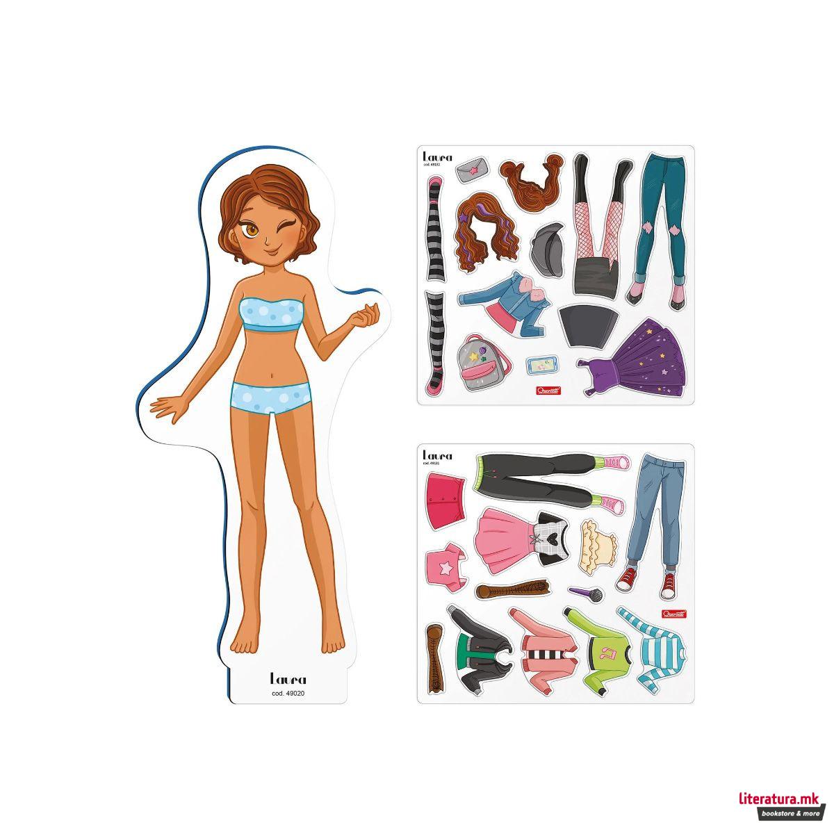 Магнетна креативна играчка, Magnetic Fashion - Laura