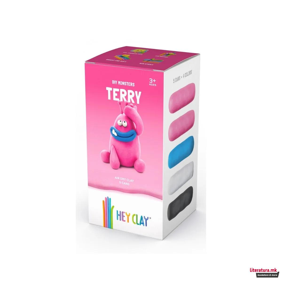 Сет за изработка со глина, Claymates: DIY Aliens - Terry