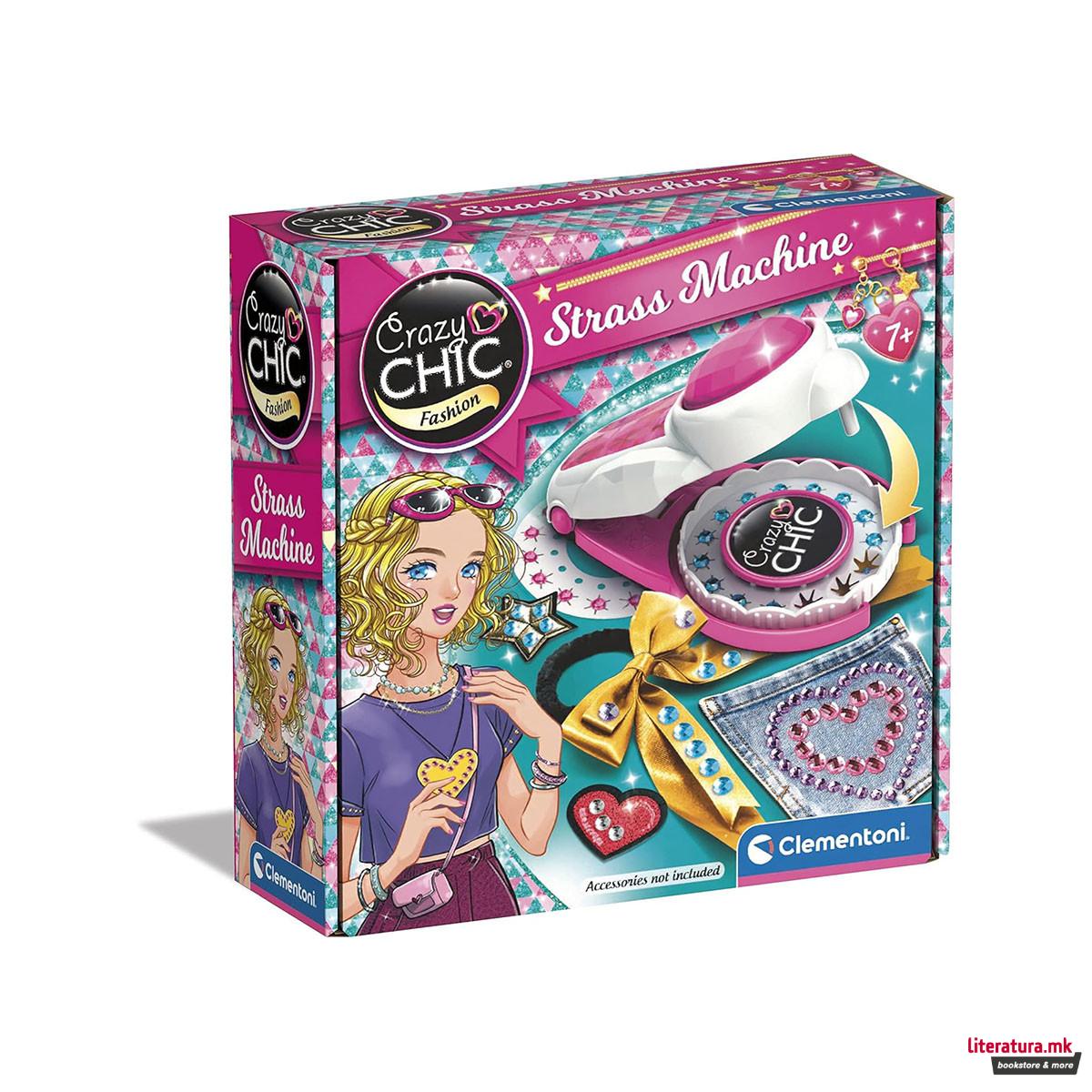 Детски сет за украсување на облека, Crazy Chic Fashion - Strass Machine 