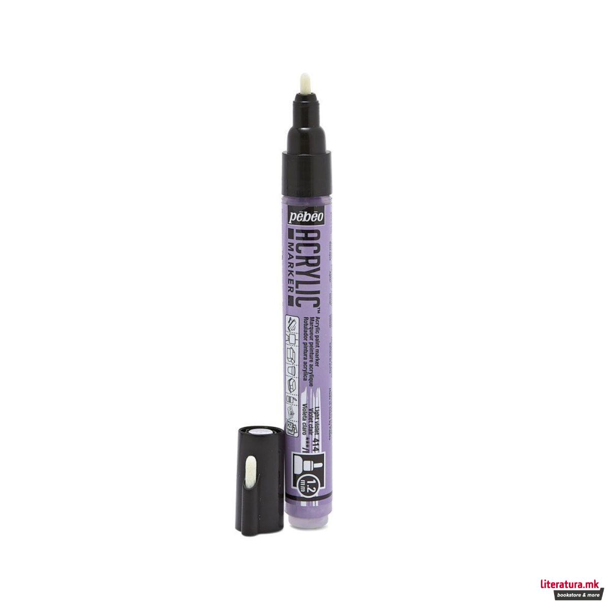 Акрилен маркер, Pebeo, Acrylic Marker 1.2mm - Light Violet