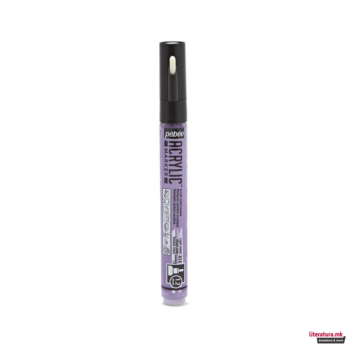 Акрилен маркер, Pebeo, Acrylic Marker 1.2mm - Light Violet