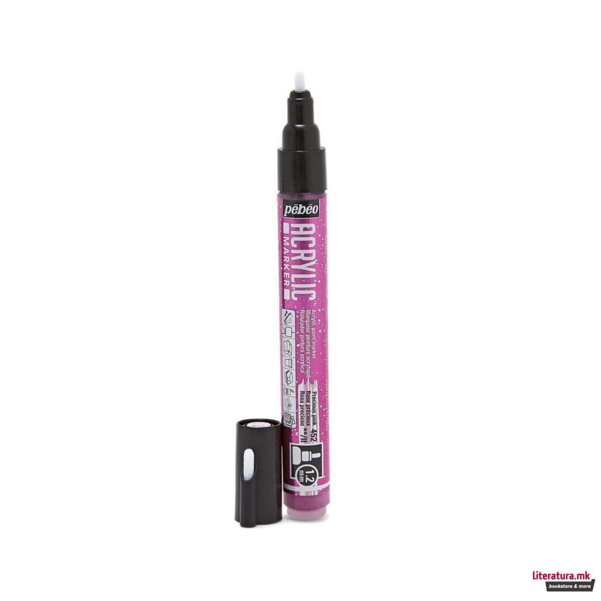 Акрилен маркер, Pebeo, Acrylic Marker 1.2mm - Precious Pink